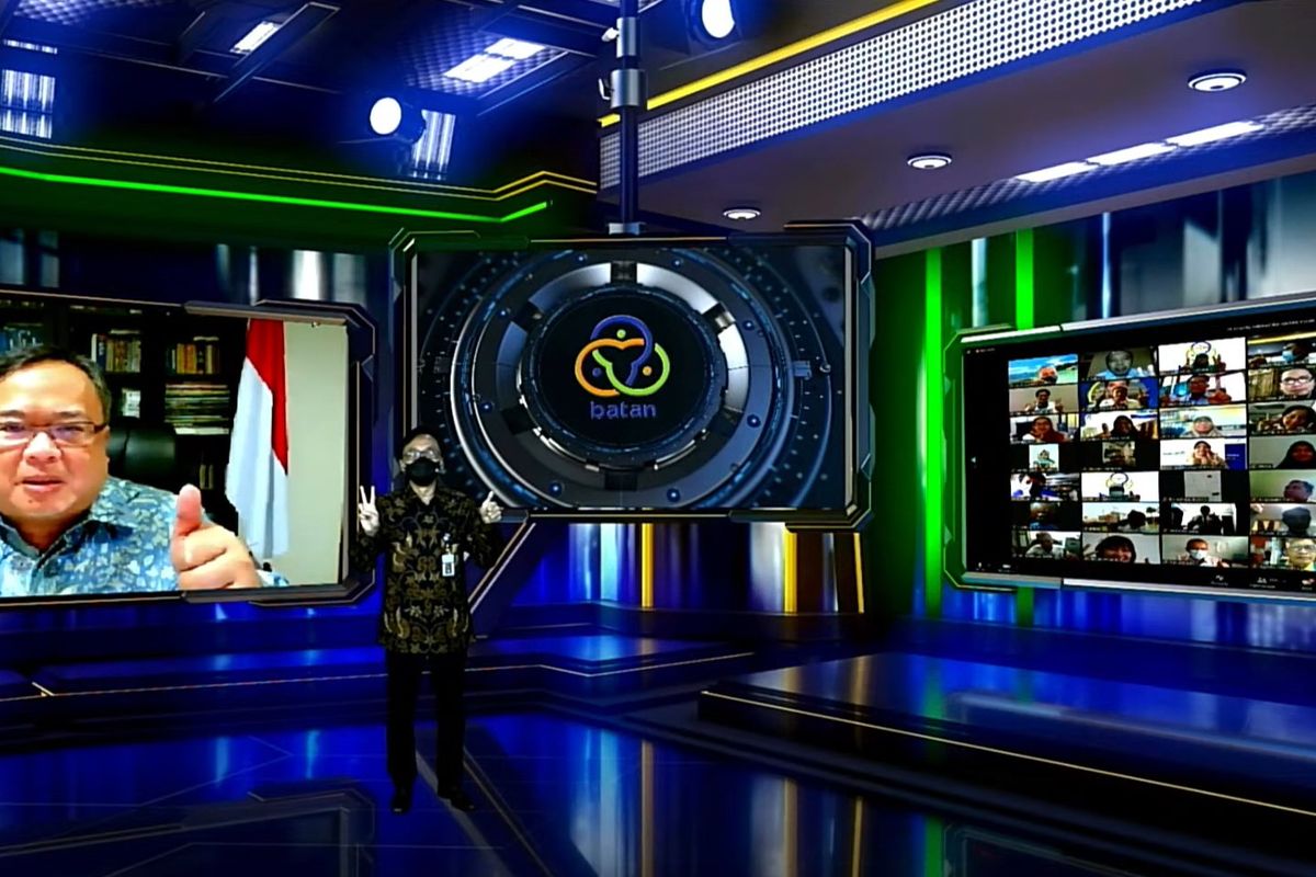 Menristek/Kepala BRIN Bambang P.S Brodjonegoro dalam sambutannya pada acara Gelar Teknologi BATAN 2020 secara daring, Senin (07/12/2020).

