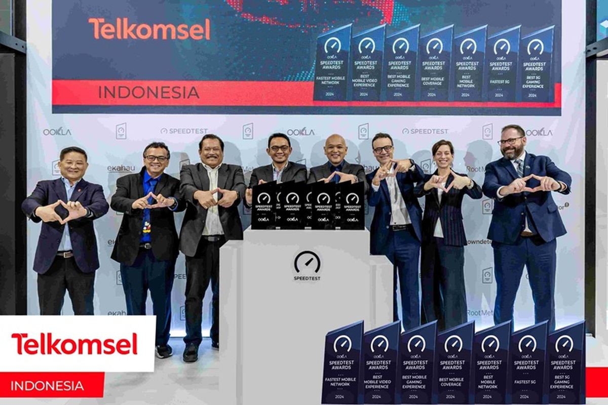 Telkomsel raih tujuh penghargaan bergengsi dalam Ookla® Speedtest Awards™ periode Q3-Q4 2024 di MWC 2025, termasuk Best Mobile Network tujuh kali berturut-turut.