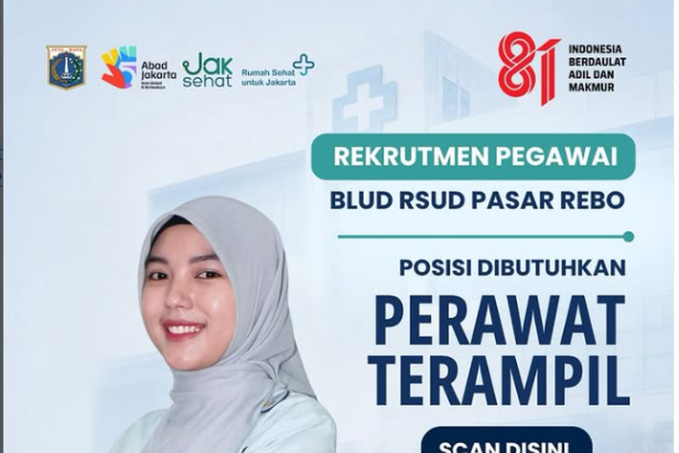 RSUD Pasar Rebo Buka Lowongan Kerja untuk Posisi Perawat, Cek Syaratnya