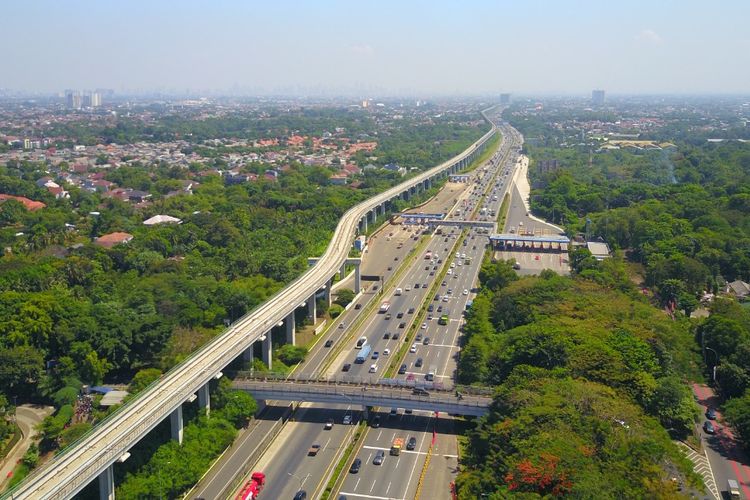 Ilustrasi jalan tol Jasa Marga Group.