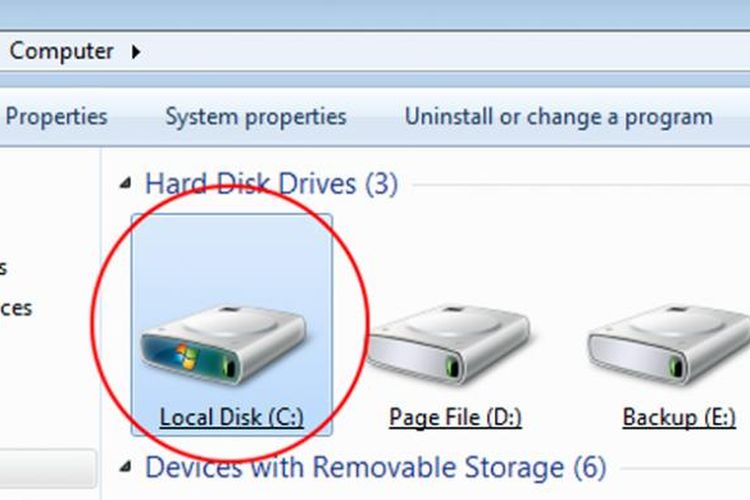 Hard disk drive C