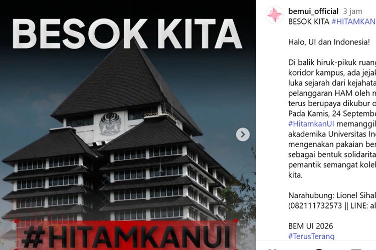 Kenapa BEM UI Pakai Baju Serba Hitam Untuk Aksi Besok?