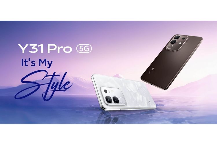 Di India, Vivo Y31 Pro tersedia dalam dua pilihan warna, Mocha Brown dan Dreamy White.