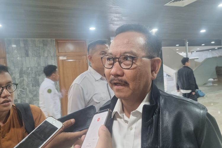 Kepala Otorita Ibu Kota Nusantara (OIKN) Bambang Susantono saat ditemui di Gedung DPR RI, Jakarta, Senin (11/9/2023).