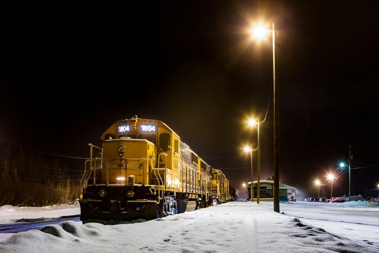 Ilustrasi Polar Bear Express di Moothnie, Kanada.