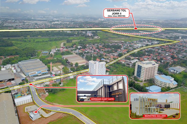 Sinar Mas Land membuka akses gerbang timur (east gate) di Grand Wisata Bekasi. 