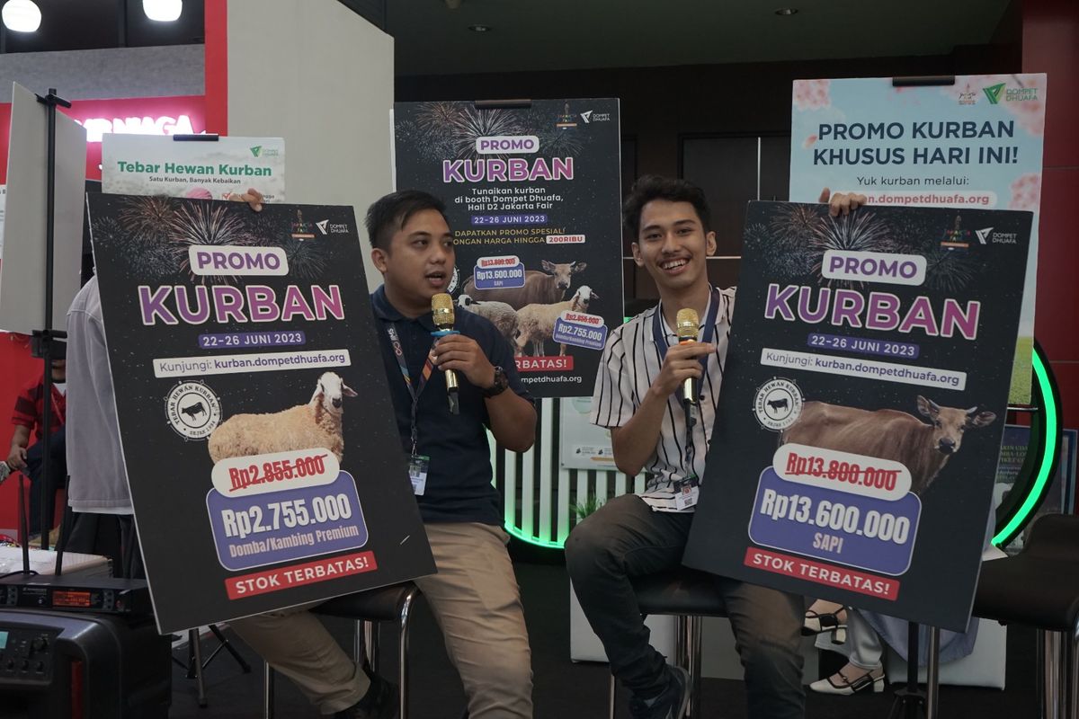 Dompet Dhuafa menghadirkan musala di Jakarta Fair 2023 untuk memfasilitasi masyarakat beribadah sekaligus  menyediakan promo spesial kurban di JIEXPO, Kemayoran, Jakarta Pusat yang berlangsung pada 14 Juni - 16 Juli 2023.
