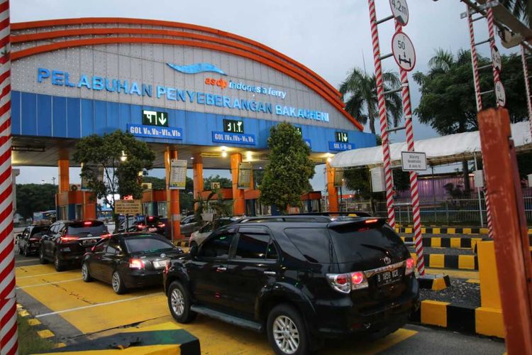 Foto ilustrasi Gerbang Tol Pelabuhan Bakauheni, Lampung Selatan.