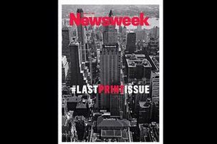 Sampul terakhir Majalah Newsweek edisi cetak.