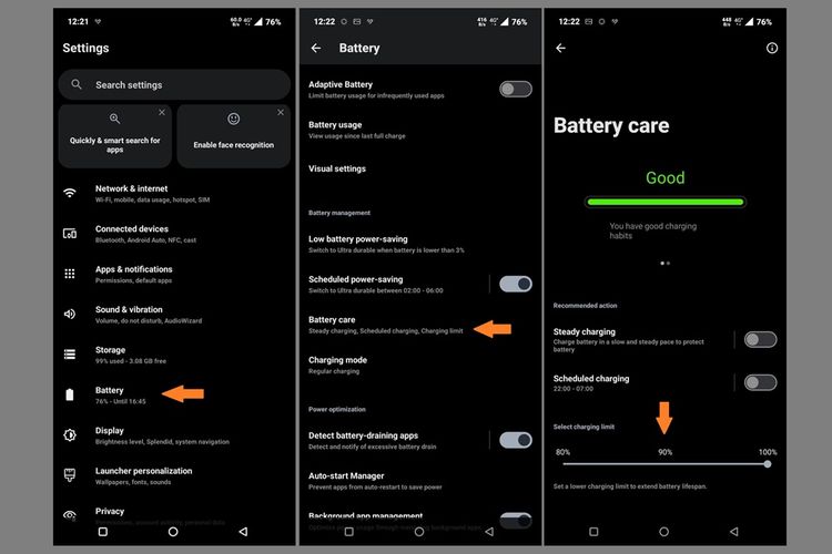 Cara Membatasi Cas Baterai HP Android Maksimum di 80 Persen