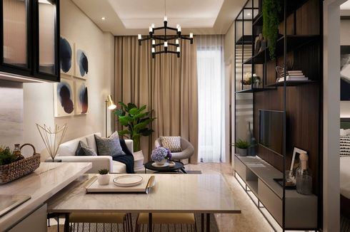 Inspirasi Apartemen Mungil Serba Cokelat nan Elegan