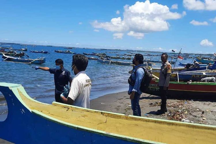 TKP Bocah Tenggelam di Desa Keruak, Lombok Timur, Kamis (9/3/2023)