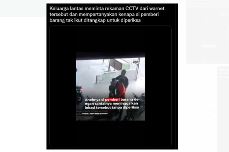 Tangkapan layar cuplikan video seorang pemuda diduga dijebak oleh orang asing di warnet di Kota Binjai, Sumatera Utara.