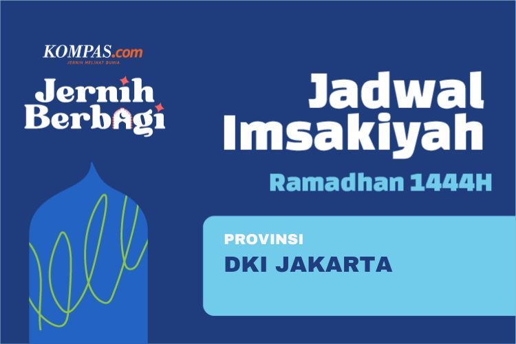 Jadwal imsakiyah Ramadhan 1444 Hijriah untuk wilayah DKI Jakarta.