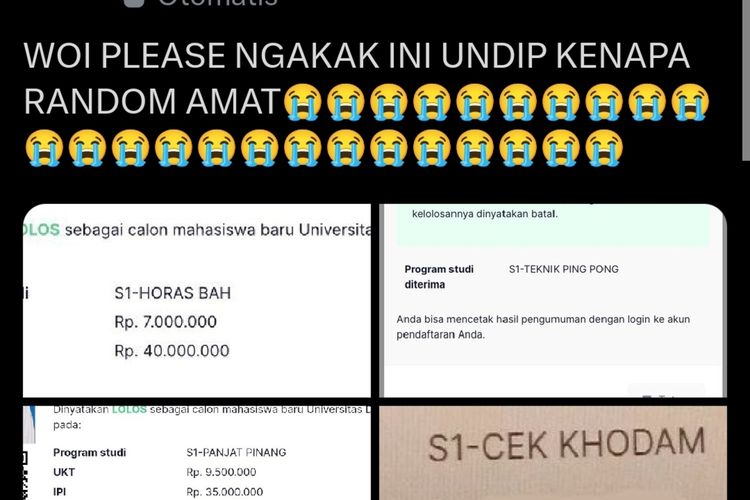 Laman Pendaftaran Undip Diretas, Program Studi Diubah Jadi 