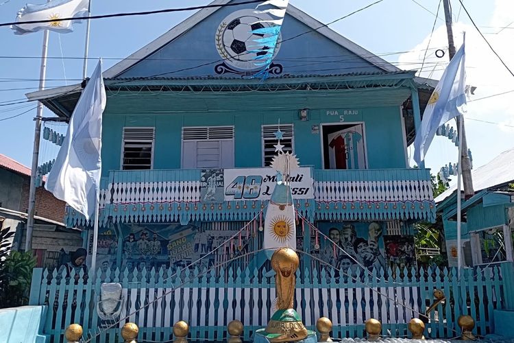 Mengintip Rumah Timnas Argentina di Polewali Mandar, Dibuat Fans Setia Albiceleste