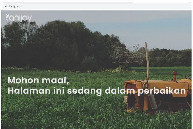 Tangkapan layar website Tanijoy