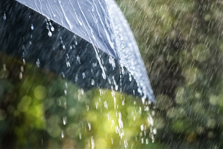 Ilustrasi hujan, fenomena dinamika atmosfer menjadi penyebab potensi cuaca ekstrem di Indonesia menjelang pergantuan Tahun Baru.