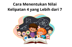 Cara Menentukan Nilai Kelipatan 4 yang Lebih dari 7