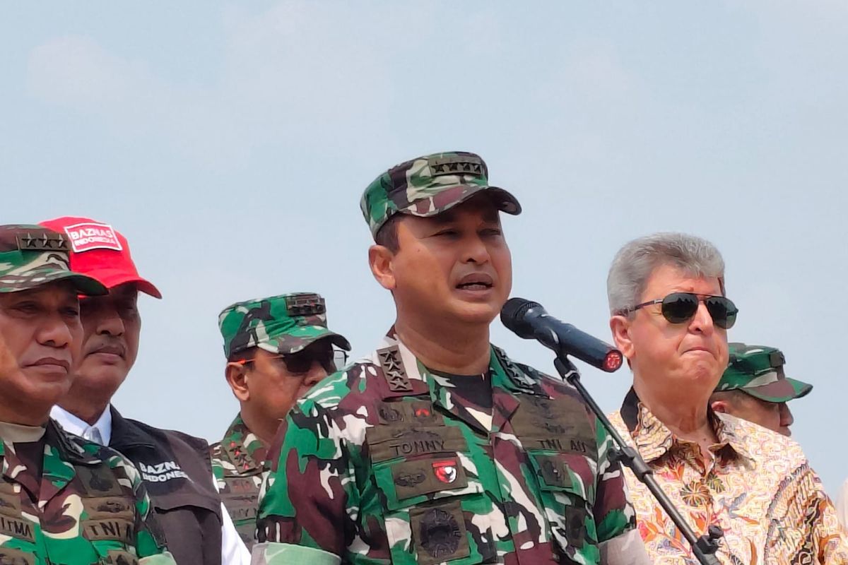 Kepala Staf Angkatan Udara Marsekal Tonny Harjono saat ditemui di Lanud Halim Perdanakusuma, Jakarta Timur, Sabtu (13/9/2025).