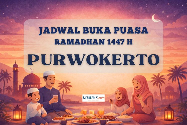jadwal buka puasa Ramadhan 2026 di Kota Purwokerto hari ini.