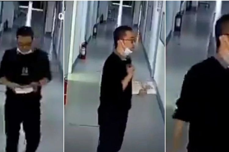 Sebuah video yang viral di China memerlihatkan seorang guru melatih senyuman sebelum memasuki sekolah.