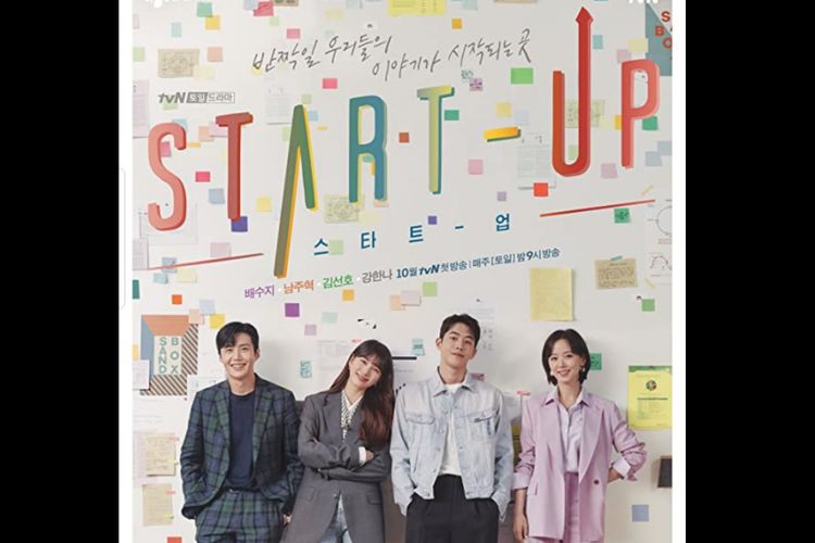 4 Pemain utama drama korea Start-Up, Kim Seon Ho, Bae Suzy, Nam Joo Hyuk, dan Kang Ha Na
