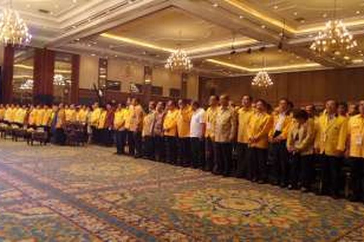 Suasana Rapat Pimpinan Nasional Partai Golkar 2016 di JCC, Senayan, Jakarta, Rabu (27/7/2016)