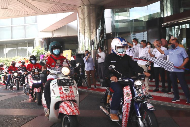 Kementerian Pariwisata dan Ekonomi Kreatif mendukung perjalanan touring Mandalika Wonderful Ride, 15 ? 25 Maret 2022.