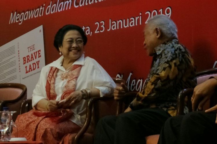 Ketua Umum PDI-Perjuangan Megawati Soekarnoputri dalam perayaan ulang tahunnya, di Grand Sahid Jaya, Rabu (23/1/2019). 