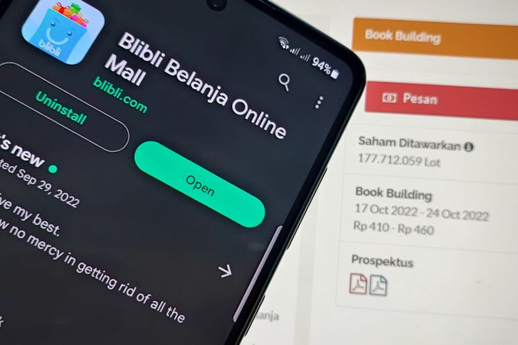 Ilustrasi BliBli memulai proses IPO. Ditandai dengan BliBli yang mulai melakukan penawaran awal saham pada 17-24 Oktober 2022.