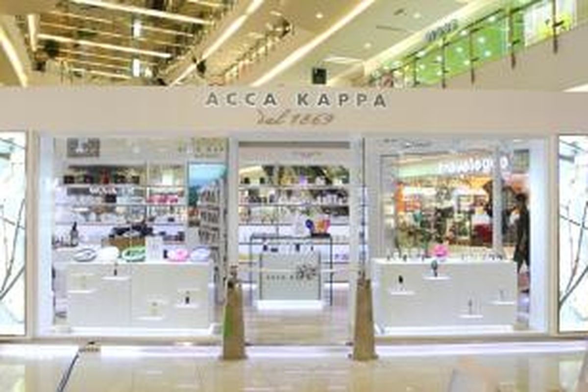 Gerai perdana Acca Kappa yang berlokasi di Central Park Mal, Jakarta. 