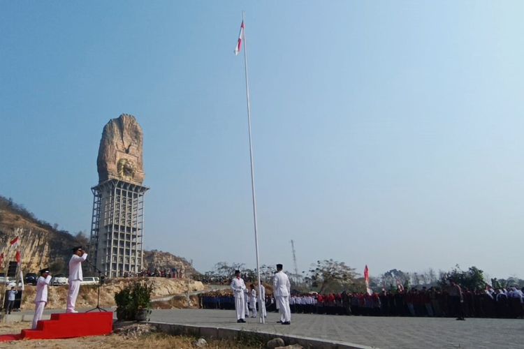 Monumen Reog Jadi Lokasi Upacara Pertama Kali HUT RI, Warga Harap Pembangunan Diselesaikan