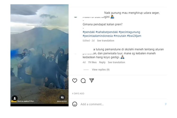 Video viral wisawatan nyalakan flare di Kawah IJen, Banyuwangi, Jawa Timur