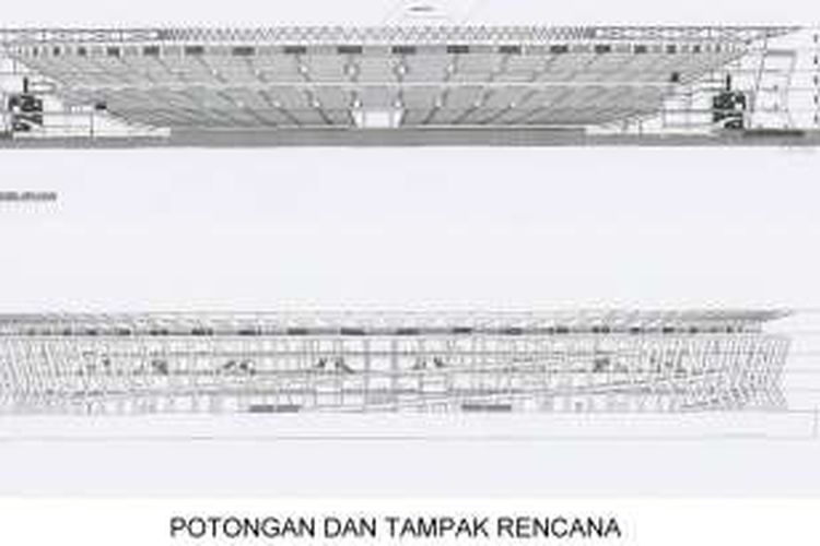 Rencana pengembangan Stadion Utama Gelora Bung Karno untuk penyelenggaraan Asian Games 2018. 