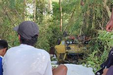 Truk Masuk Jurang di Sekitar Bukit Bego Bantul