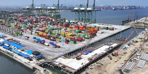 Proyek Terminal Kalibaru yang saat ini sedang dibangun di Pelabuhan Tanjung Priok.
