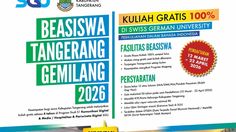 Beasiswa Kuliah Gratis dari Pemkab Tangerang-Swiss German University, Ini Syaratnya