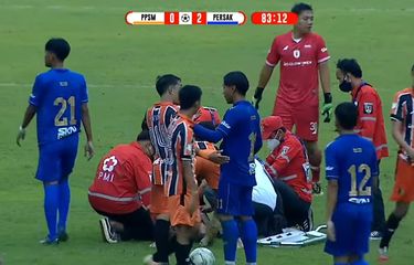 Insiden keras dalam laga PPSM Sakti Magelang vs Persak Kebumen pada matchday perdana Grup D Liga 3 Jawa Tengah 2021.