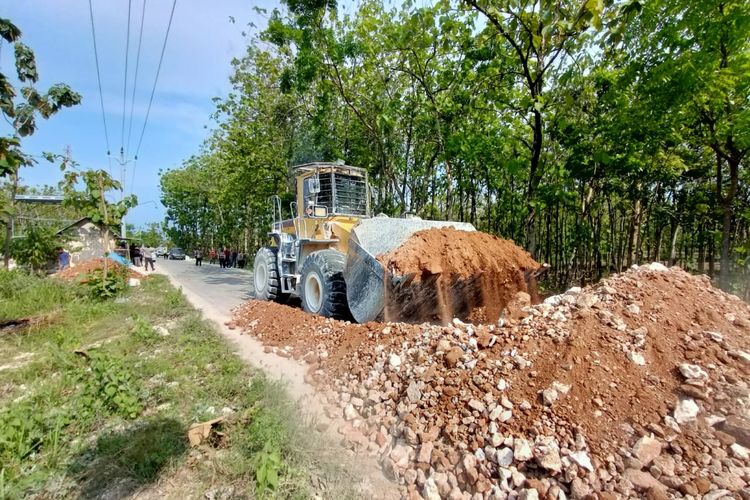 Lokasi akses penutupan jalan di Kecamatan Sale, Rembang