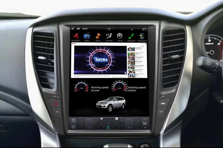 Head unit Pajero Sport buatan Asuka Car TV