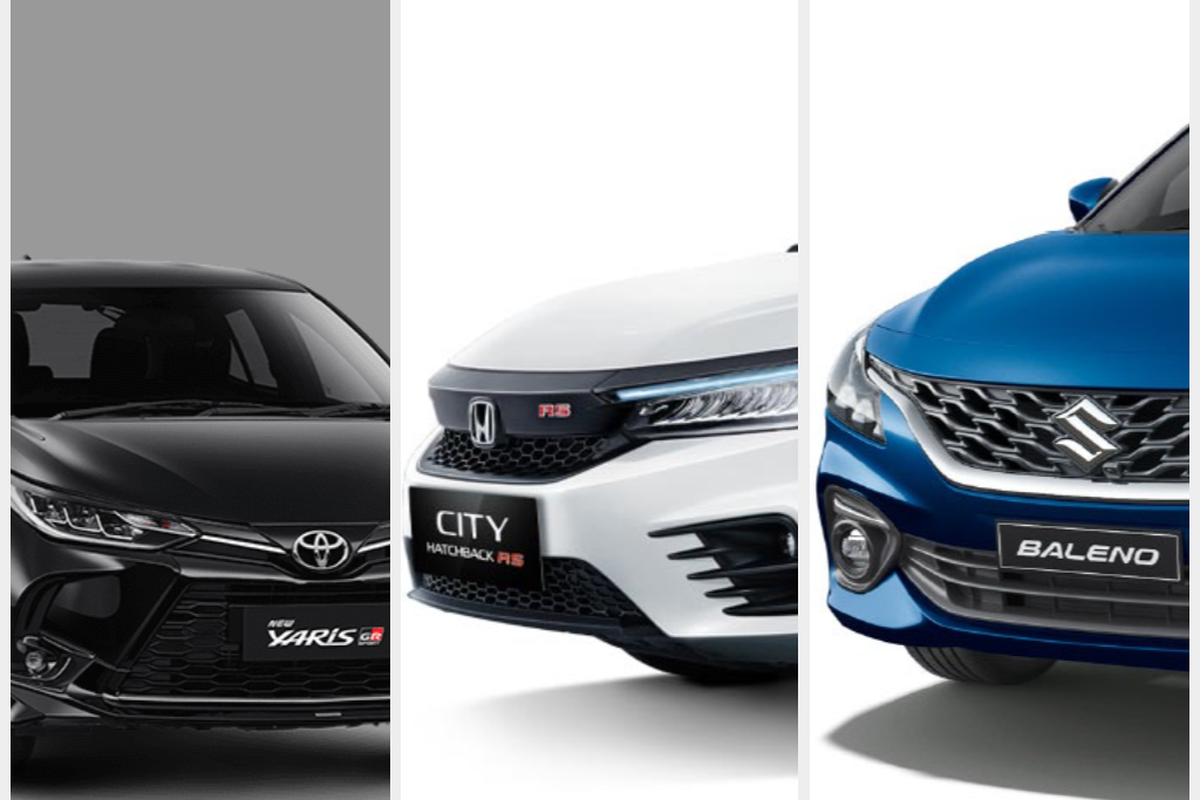 Komparasi Toyota Yaris, Honda City Hatchback RS, dan Suzuki Baleno