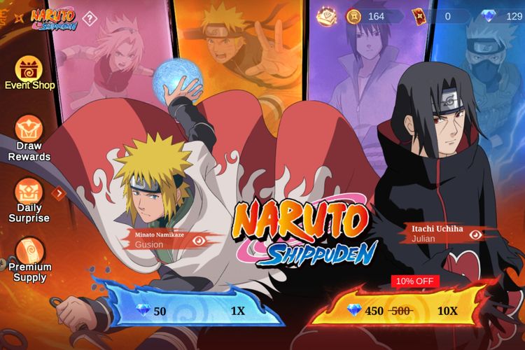 Ilustrasi event draw MLBB x Naruto.