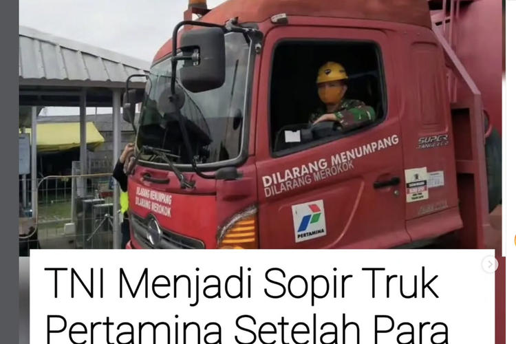 Pertamina Buka Suara soal TNI Jadi Sopir Truk Tangki BBM di Sumut