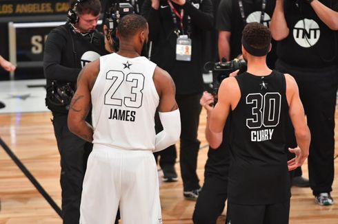 NBA All Star 2018, Tim LeBron James Kalahkan Tim Stephen Curry