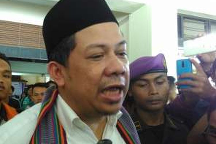 Fahri Hamzah usai menghadiri seminar di Universitas Mataram, Rabu (6/4/2016)