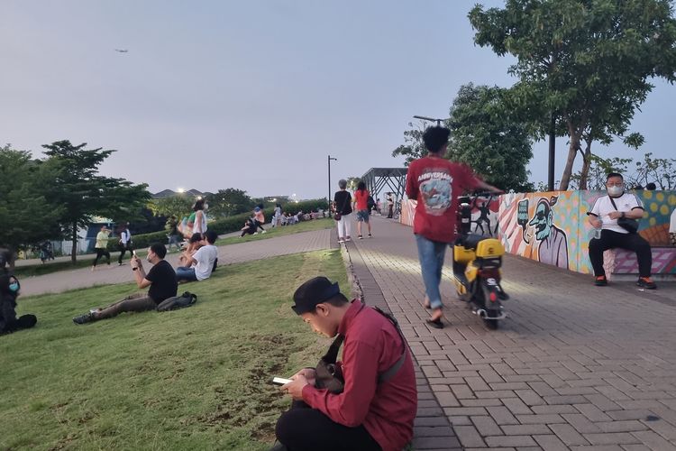 Kawasan Pantai Maju PIK, Jakarta Utara, Sabtu (11/3/2023).