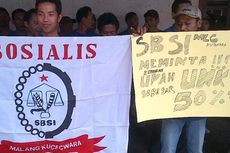 Buruh di Malang Demo Tuntut UMK Naik 50 Persen