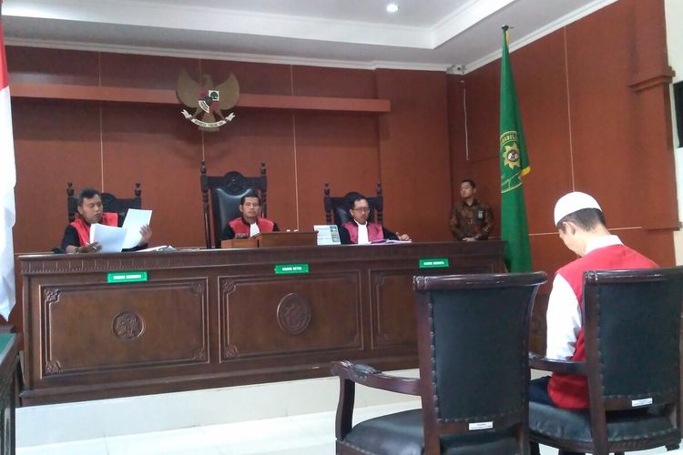 Sidang dengan agenda pembacaan putusan kasua mutilasi di Pengadilan Negeri (PN) Banyumas, Jawa Tengah, Kamis (2/1/2020).
