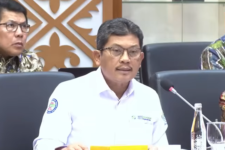 Tangkapan layar Direktur Utama BPJS Kesehatan, Ali Ghufron Mukti dalam Rapat Dengar Pendapat Umum (RDPU) Badan Legislasi DPR RI pada Senin (8/9/2025).